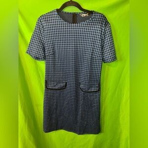 NWT Allegra K Blue Checkered Women's Dress size Medium